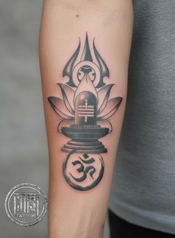 Shivling religious tattoo West Delhi finest ink studio